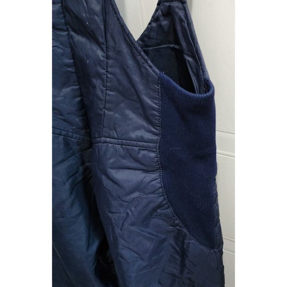 VTG Sno Rags Snow Ski Snowboarding Zip Up Bibs Pants Navy Blue Men's Size 34 - Picture 10 of 13